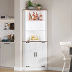 Armoire d'angle de 66 pouces de haut avec éclairage LED