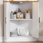 Armoire d'angle de 66 pouces de haut avec éclairage LED