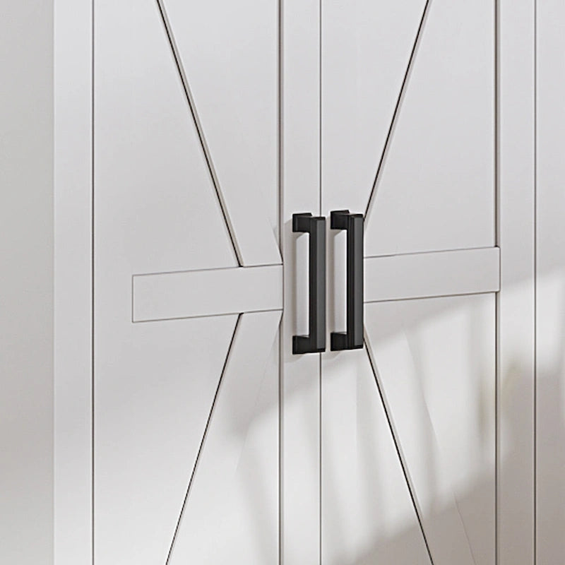 Armoire d'angle de 66 pouces de haut avec éclairage LED