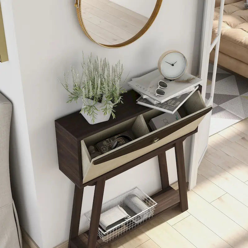 Console moderne DH BASIC 32 pouces à 1 étagère et 1 tiroir par Denhour