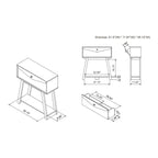 Console moderne DH BASIC 32 pouces à 1 étagère et 1 tiroir par Denhour
