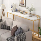Console de rangement derrière canapé, table d'entrée étroite de 180 cm de long