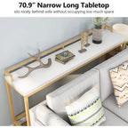 Console de rangement derrière canapé, table d'entrée étroite de 180 cm de long