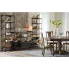 Table de salle à manger ronde Copper Grove Abenberg en manguier vieilli