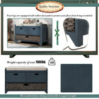 Banc de rangement Nestfair pour entrée avec panier amovible et 2 tiroirs