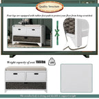 Banc de rangement Nestfair pour entrée avec panier amovible et 2 tiroirs