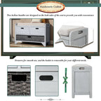 Banc de rangement Nestfair pour entrée avec panier amovible et 2 tiroirs