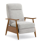 Fauteuil inclinable Taylor à accoudoirs en bois et dossier inclinable en tissu haute performance de Greyson Living