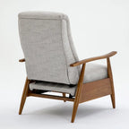 Fauteuil inclinable Taylor à accoudoirs en bois et dossier inclinable en tissu haute performance de Greyson Living