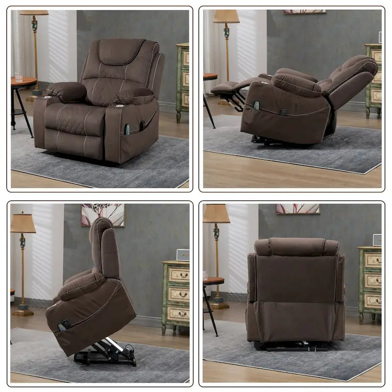 Fauteuil inclinable électrique surdimensionné, fauteuil releveur électrique pour personnes âgées, 400 lbs.