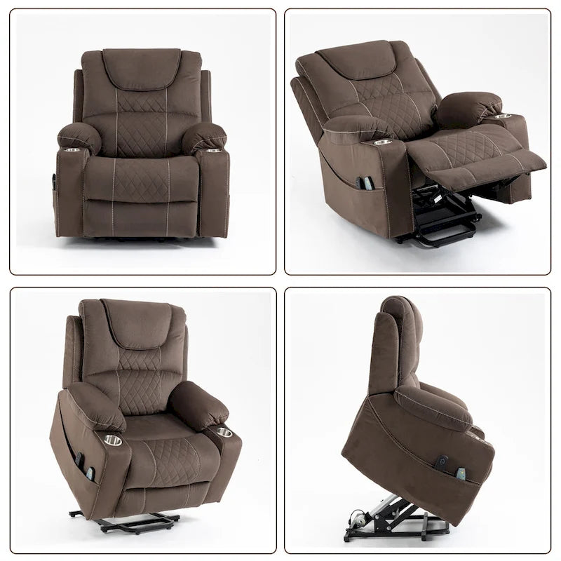 Fauteuil inclinable électrique surdimensionné, fauteuil releveur électrique pour personnes âgées, 400 lbs.