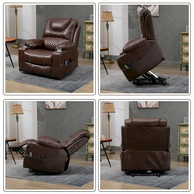 Fauteuil inclinable électrique surdimensionné, fauteuil releveur électrique pour personnes âgées, 400 lbs.