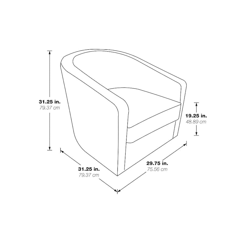 Fauteuil pivotant Danica