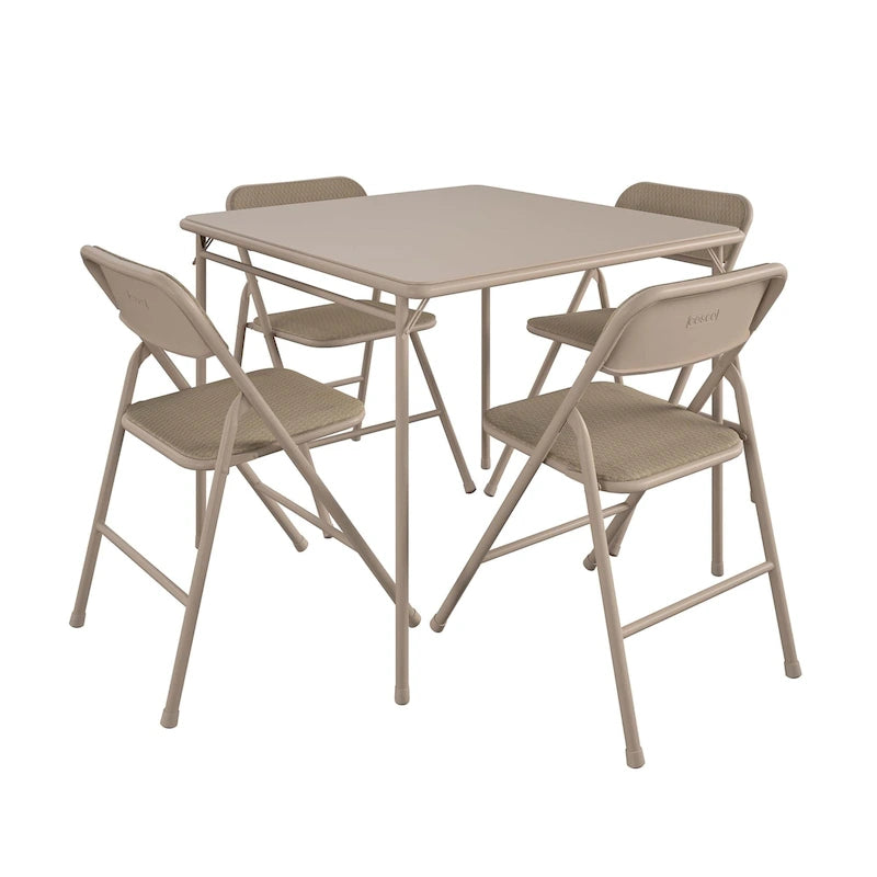 Ensemble table pliante en vinyle et chaises en tissu COSCO 5 pièces - 5 pièces