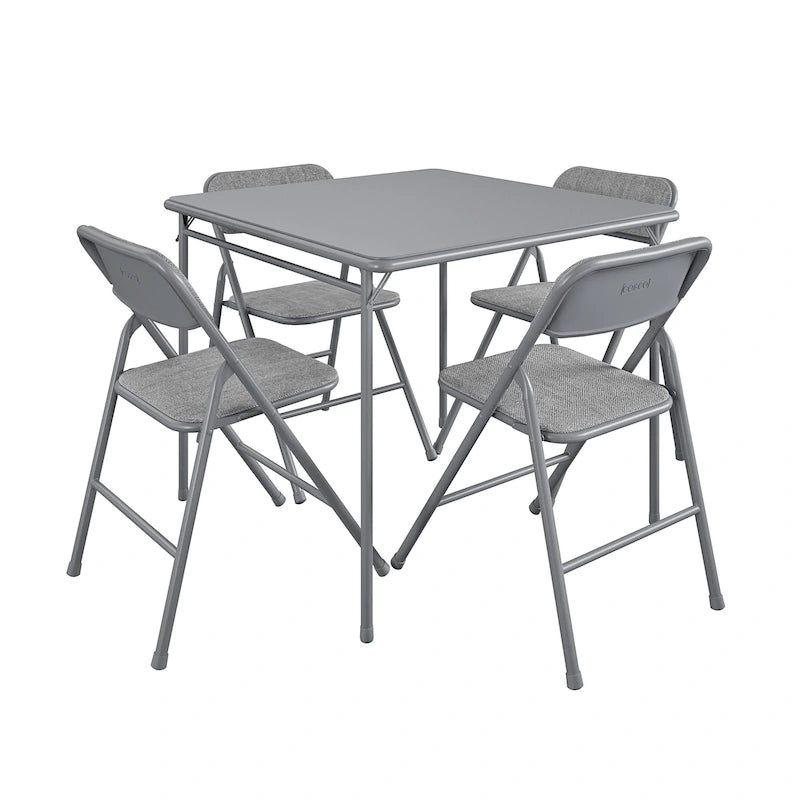 Ensemble table pliante en vinyle et chaises en tissu COSCO 5 pièces - 5 pièces
