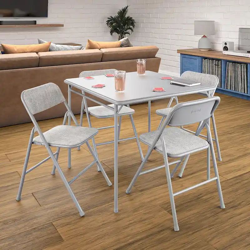 Ensemble table pliante en vinyle et chaises en tissu COSCO 5 pièces - 5 pièces