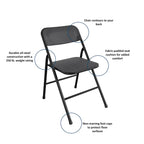 Ensemble table pliante en vinyle et chaises en tissu COSCO 5 pièces - 5 pièces