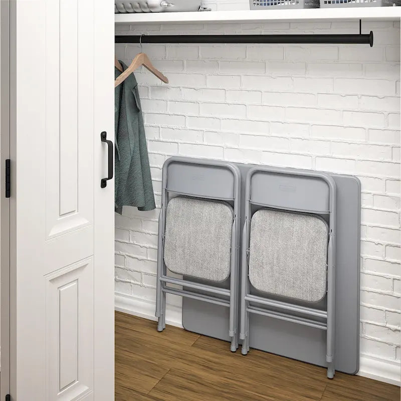 Ensemble table pliante en vinyle et chaises en tissu COSCO 5 pièces - 5 pièces