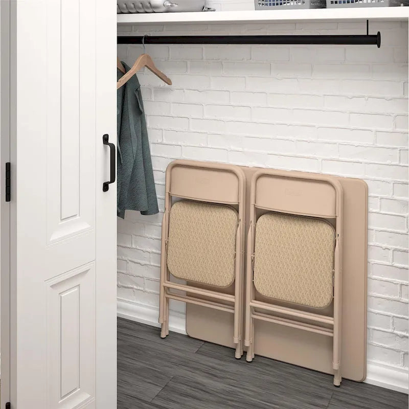 Ensemble table pliante en vinyle et chaises en tissu COSCO 5 pièces - 5 pièces