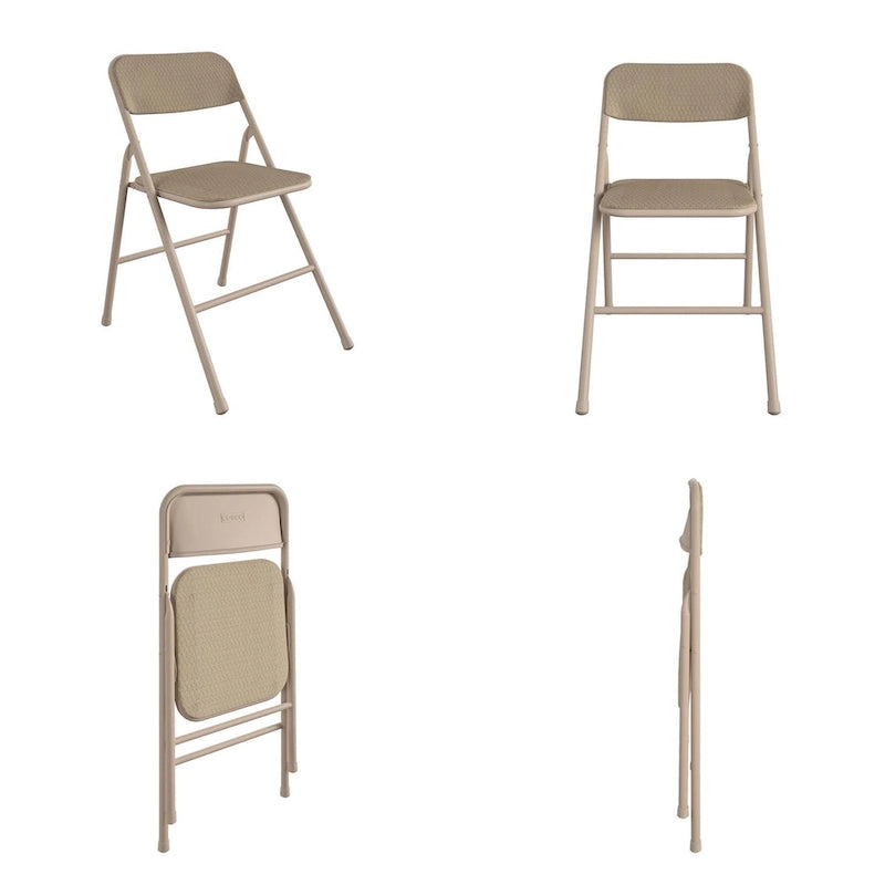 Ensemble table pliante en vinyle et chaises en tissu COSCO 5 pièces - 5 pièces