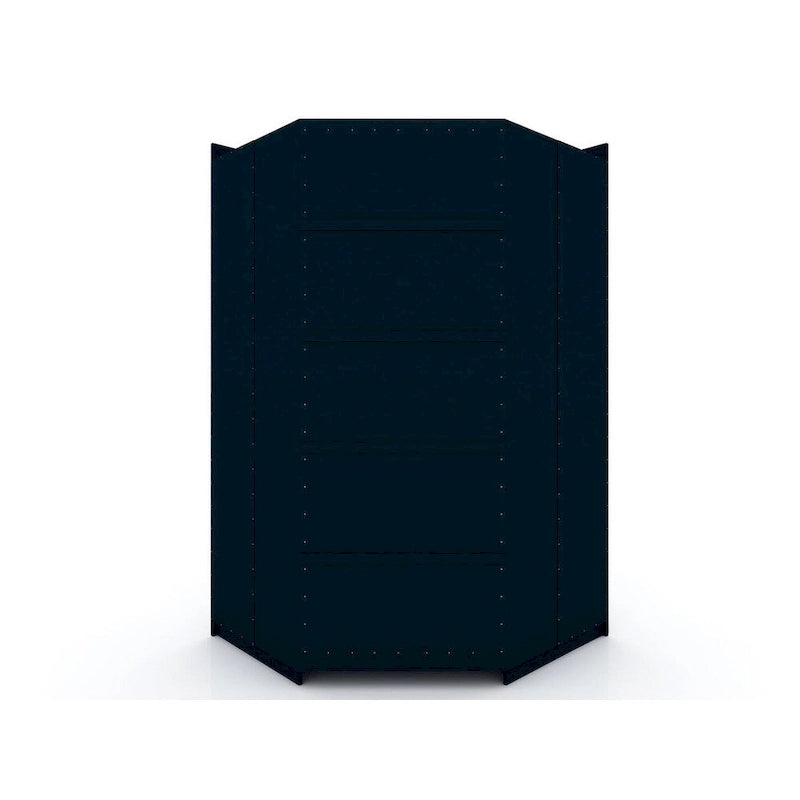 Armoire d'angle moderne Mulberry à 3 sections et 4 tiroirs