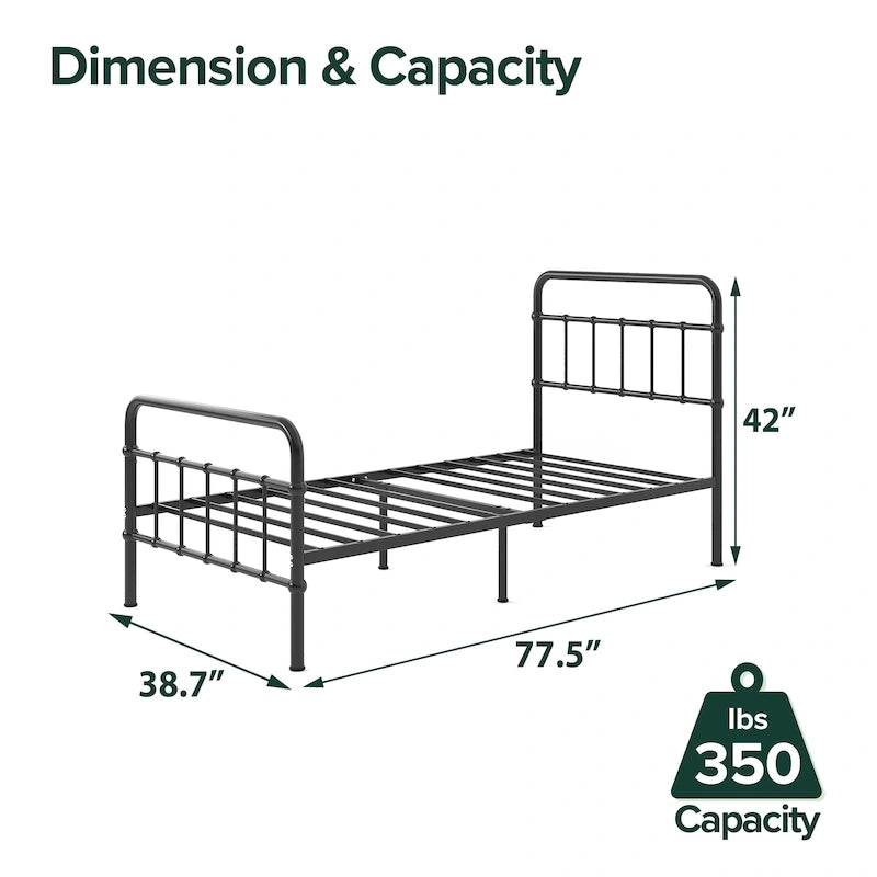 Cadre de lit plateforme en métal Priage by ZINUS