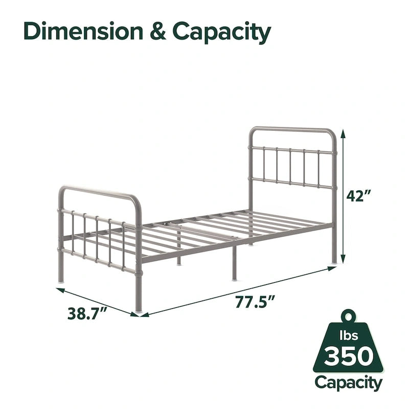 Cadre de lit plateforme en métal Priage by ZINUS