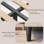 Cadre de lit plateforme moderne rembourré, cadre de lit en velours avec tête de lit à oreilles