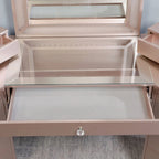 Ensemble coiffeuse 3 pièces Ulru Transitional en bois massif avec éclairage LED de Furniture of America