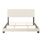 Lit Nova capitonné en boucle moderne, sommier requis