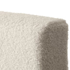 Lit Nova capitonné en boucle moderne, sommier requis