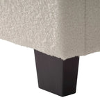 Lit Nova capitonné en boucle moderne, sommier requis