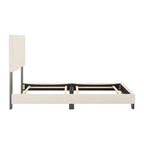 Lit Nova capitonné en boucle moderne, sommier requis