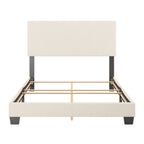 Lit Nova capitonné en boucle moderne, sommier requis