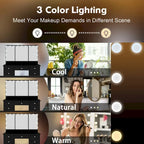 Coiffeuse de maquillage 40,2 W avec 3 miroirs pour l'habillage