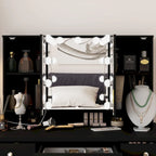 Coiffeuse de maquillage 40,2 W avec 3 miroirs pour l'habillage