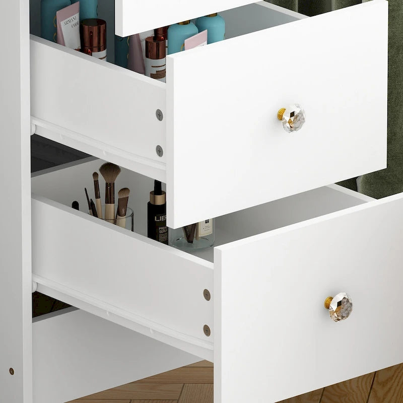 Coiffeuse de maquillage 40,2 W avec 3 miroirs pour l'habillage