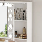 Coiffeuse de maquillage 40,2 W avec 3 miroirs pour l'habillage