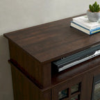 Meuble TV pour téléviseurs jusqu'à 65 pouces avec cheminée et centre de divertissement LED