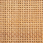 Chaise de salle à manger Lesia Bohemian en rotin naturel et bois d'acajou