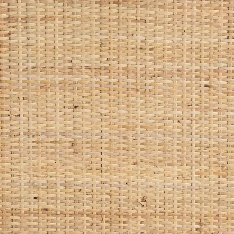 Table de chevet Camara moderne bohème en rotin marron naturel à un tiroir