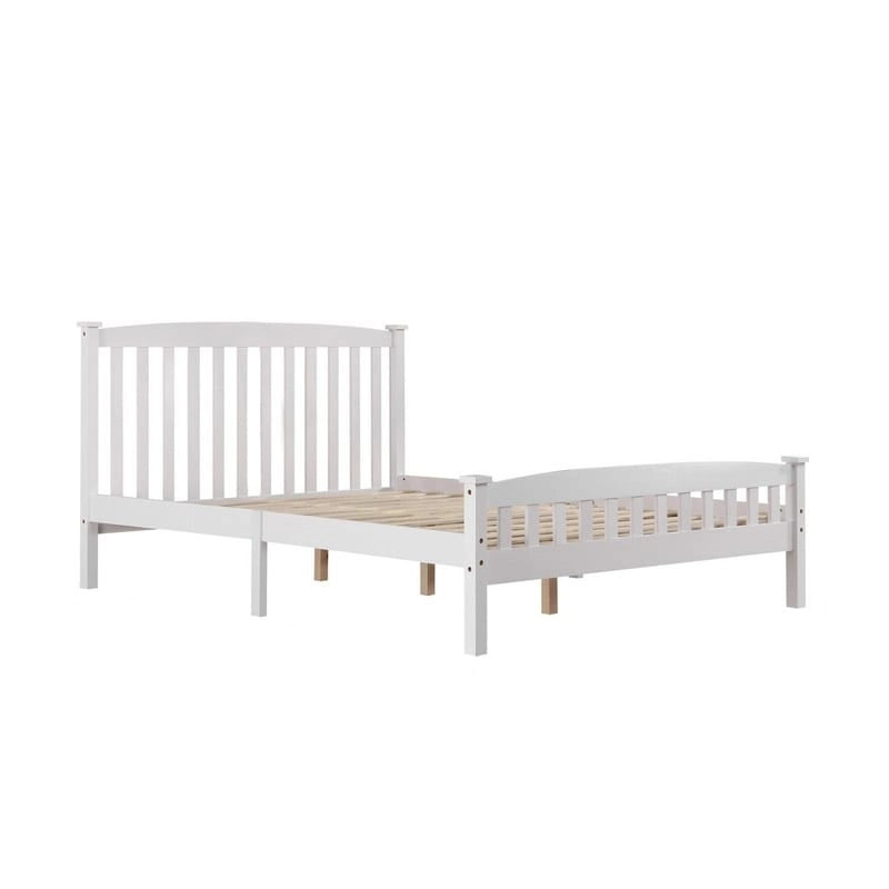 Lit plateforme vertical en bois avec tête de lit