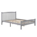 Lit plateforme vertical en bois avec tête de lit