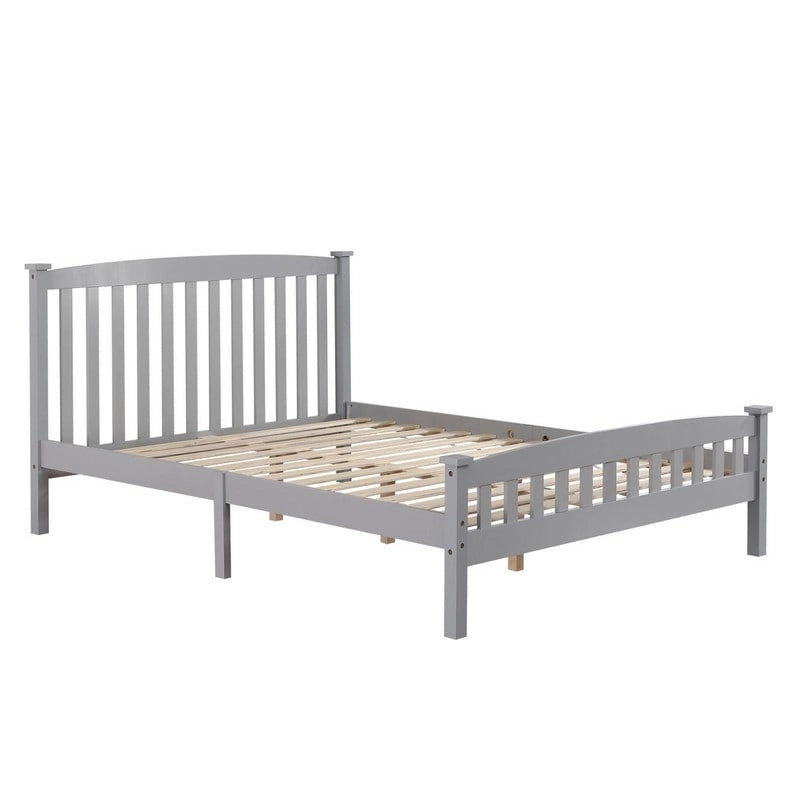 Lit plateforme vertical en bois avec tête de lit