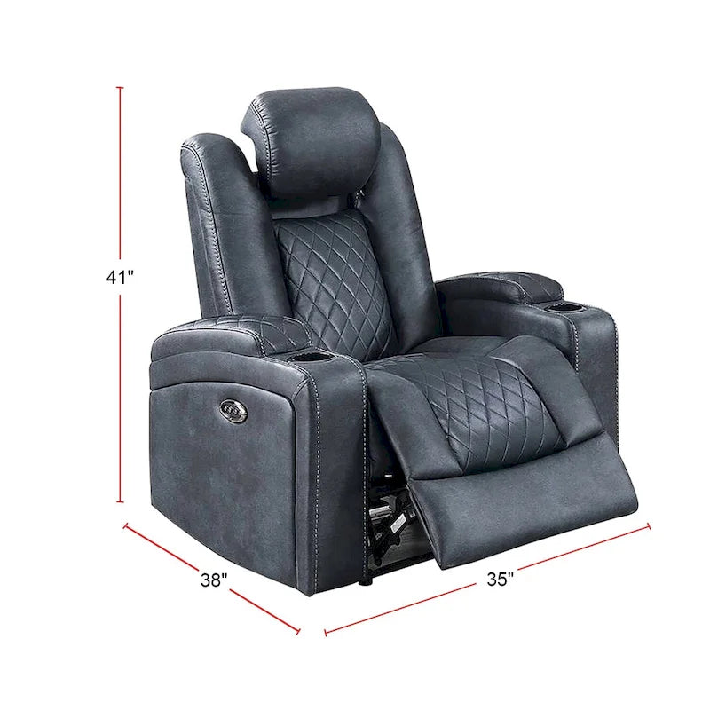 Fauteuil inclinable électrique avec porte-gobelets