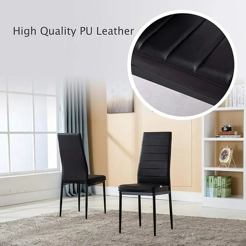 Ensemble de table à manger avec plateau en verre, 7 pièces, pour la cuisine ou la salle à manger