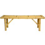 Handmade 4' Japanese-Style Light Bamboo Folding Bench - 47.00W x 14.00D x 15.75H
