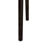 Table haute spacieuse en bois avec plateau en faux marbre marron