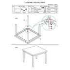 Table haute spacieuse en bois avec plateau en faux marbre marron
