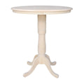 International Concepts Unfinished 36-inch Round Bar-height Pedestal Table